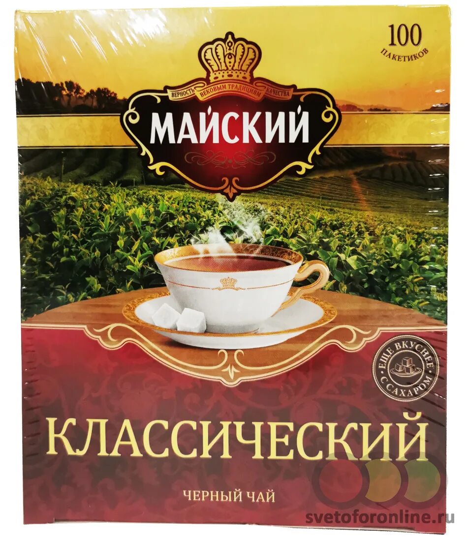 Майский чай купить. Чай Майский классический с/я 100 пак*2 гр., шт. Чай Майский 2*100пак (1/6) отборный черн.. Чай Майский 100 гр. Майский чай классический 100 пакетов.