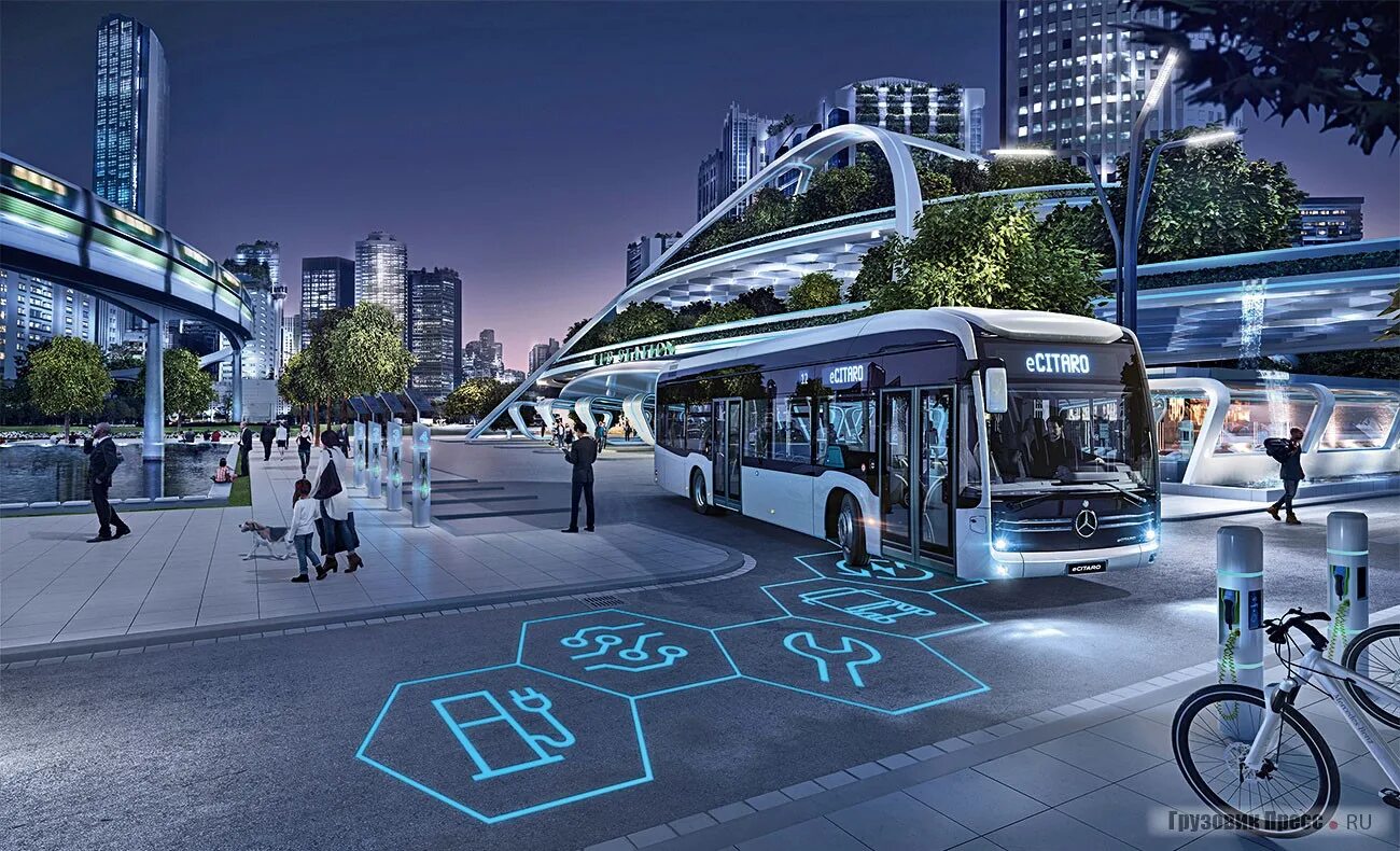 Общественный автомобиль. Сити Скайлайн электробус. Транспорт будущего. Автобус будущего. Городской транспорт будущего.