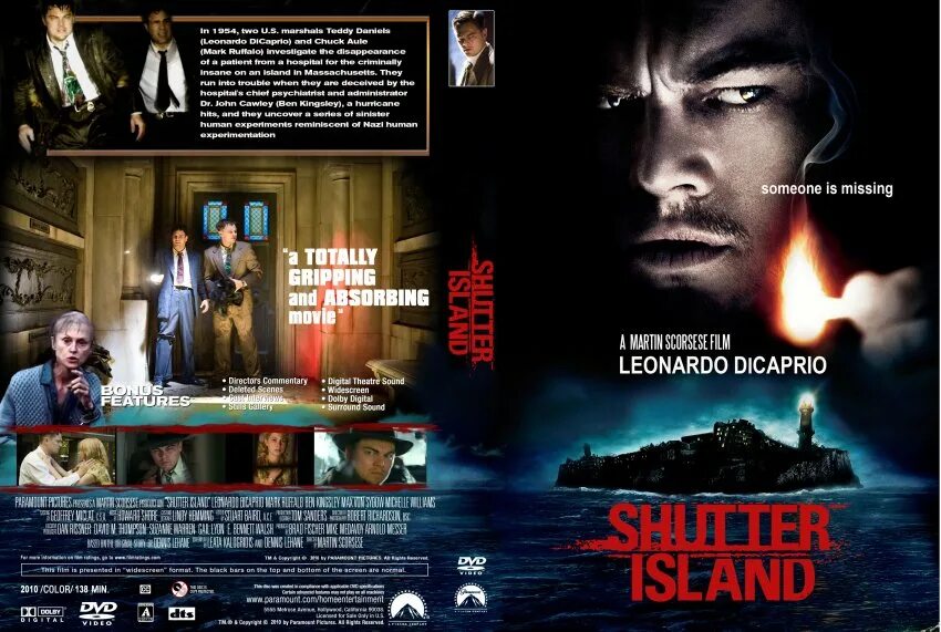 Shutter Island 2010 Blu ray Cover. Shutter Island, 2010 DVD Covers. Остров проклятых 2010 Постер.