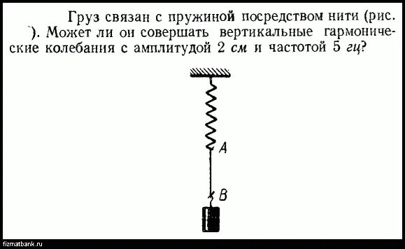 Груз на пружине совершает колебания. Подвешенный на пружине груз совершает колебания с амплитудой. Задачи по физике с амплитудой. Грузы связанные пружиной.