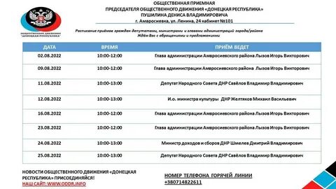 Сайт днр горячие линии
