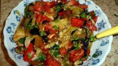 Жареные кабачки баклажаны перец