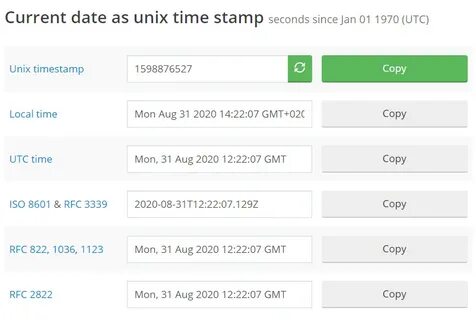 Unixtime to date