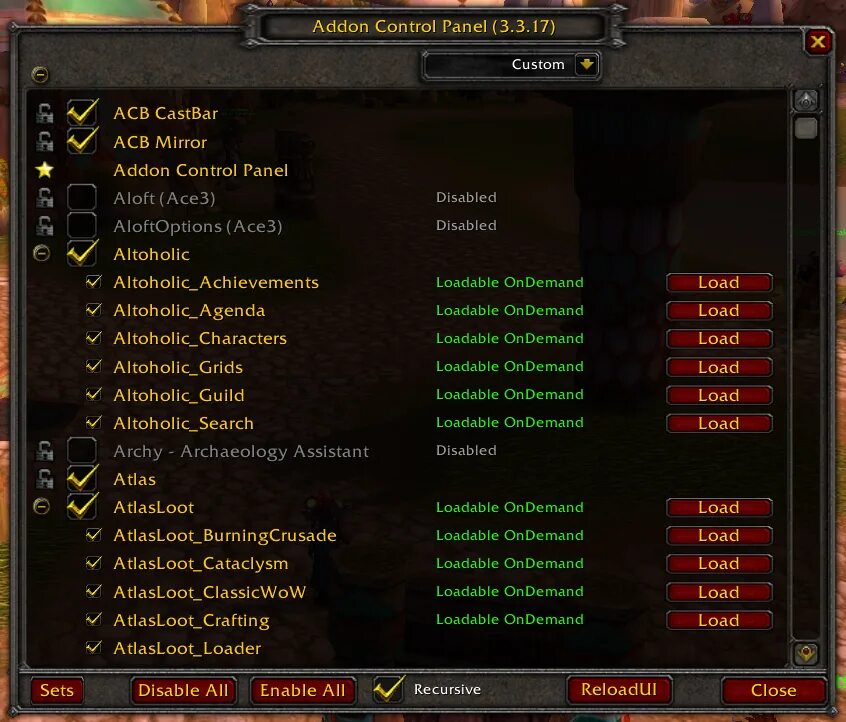 Addon control. Аддон. аддон acp. recount аддон. wow 3.3.5 addon control panel.