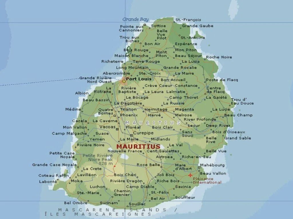 В какой стране находится маврикия. Остров Маврикий на карте. Остров св Маврикия на карте. Mauritius Island на карте.