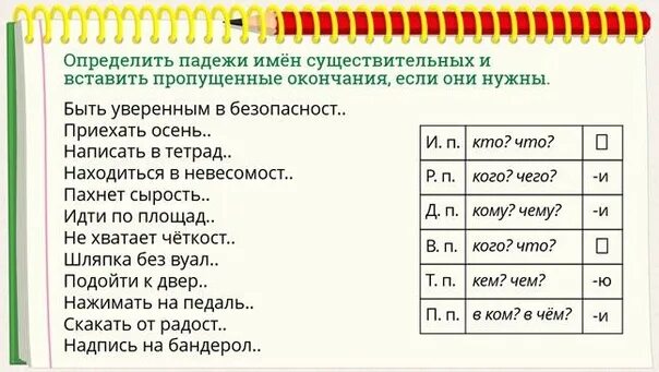 Тест склонения 4 класс. Окончания существительных по падежам задания. Вставить падежные окончания. Определи падеж. Карточки задания склонение имен существительных.