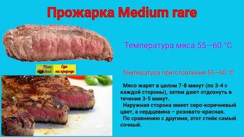Как называется стейк средней прожарки