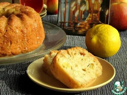 Постная шарлотка с яблоками