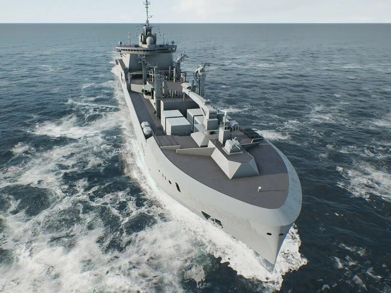 Support ship. Naval vessel. vulcano-class logistic support ship.