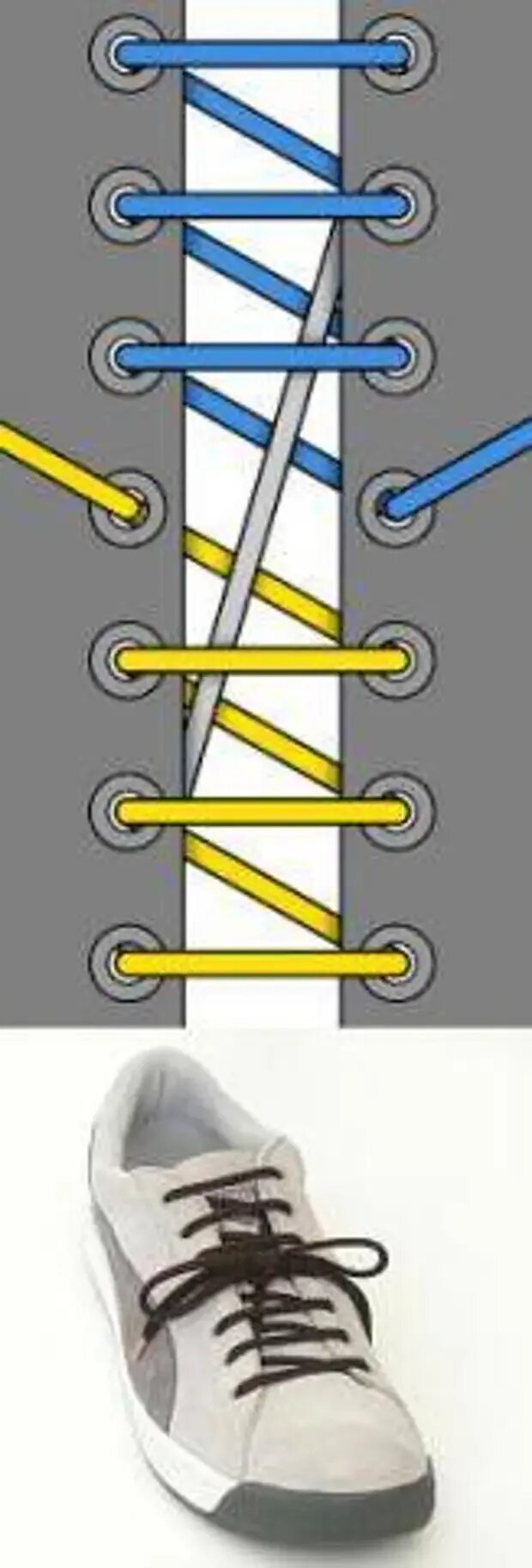 Способы завязывания шнурков. Схема завязывания шнурков. Оригинальная шнуровка кроссовок. Шнуровка лесенкой. Как завязывать два шнурка