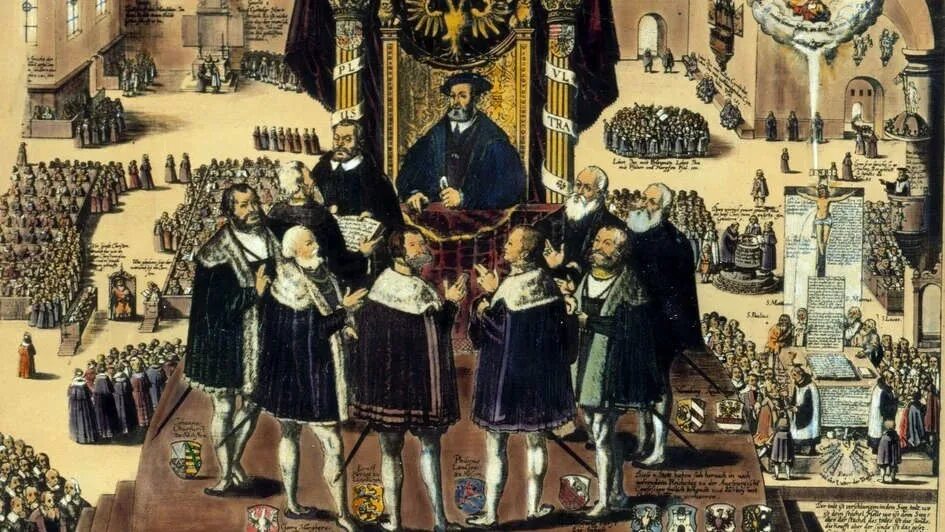 5 аугсбургский религиозный мир. Аугсбургский Рейхстаг 1530. Аугсбургский религиозный мир (Германия). Аугсбургское исповедание веры.
