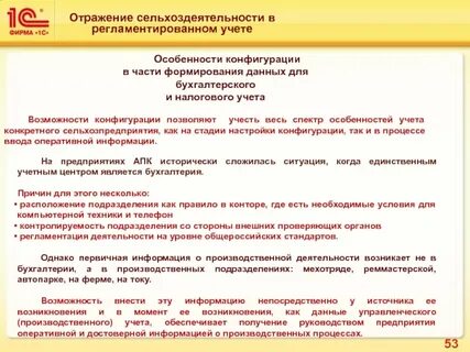 Отражение в регламентированном учете