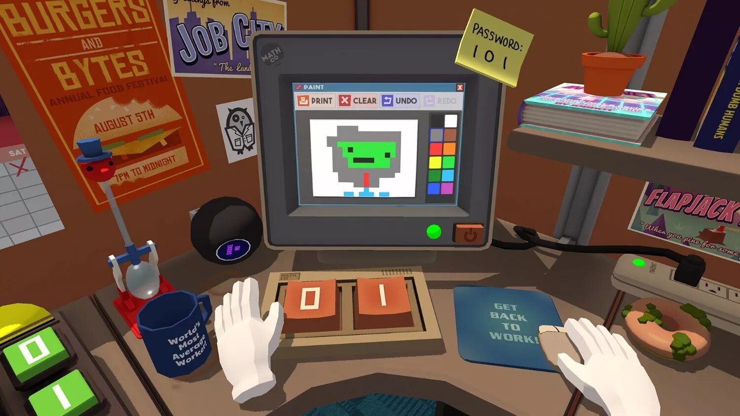 Джоб симулятор ВР. VR игра job Simulator. Офисные игры. Симулятор офисного работника.