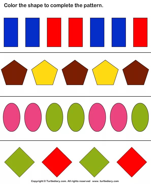 Pattern shapes. Complete the pattern. wipe-clean shapes and patterns.