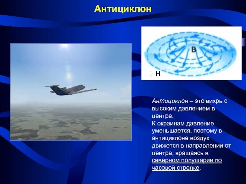 Какое атмосферное давление в антициклоне. Антициклон. антициклон вихрь с высоким давлением в центре. антициклон в северном полушарии. циркуляция воздуха в антициклоне.
