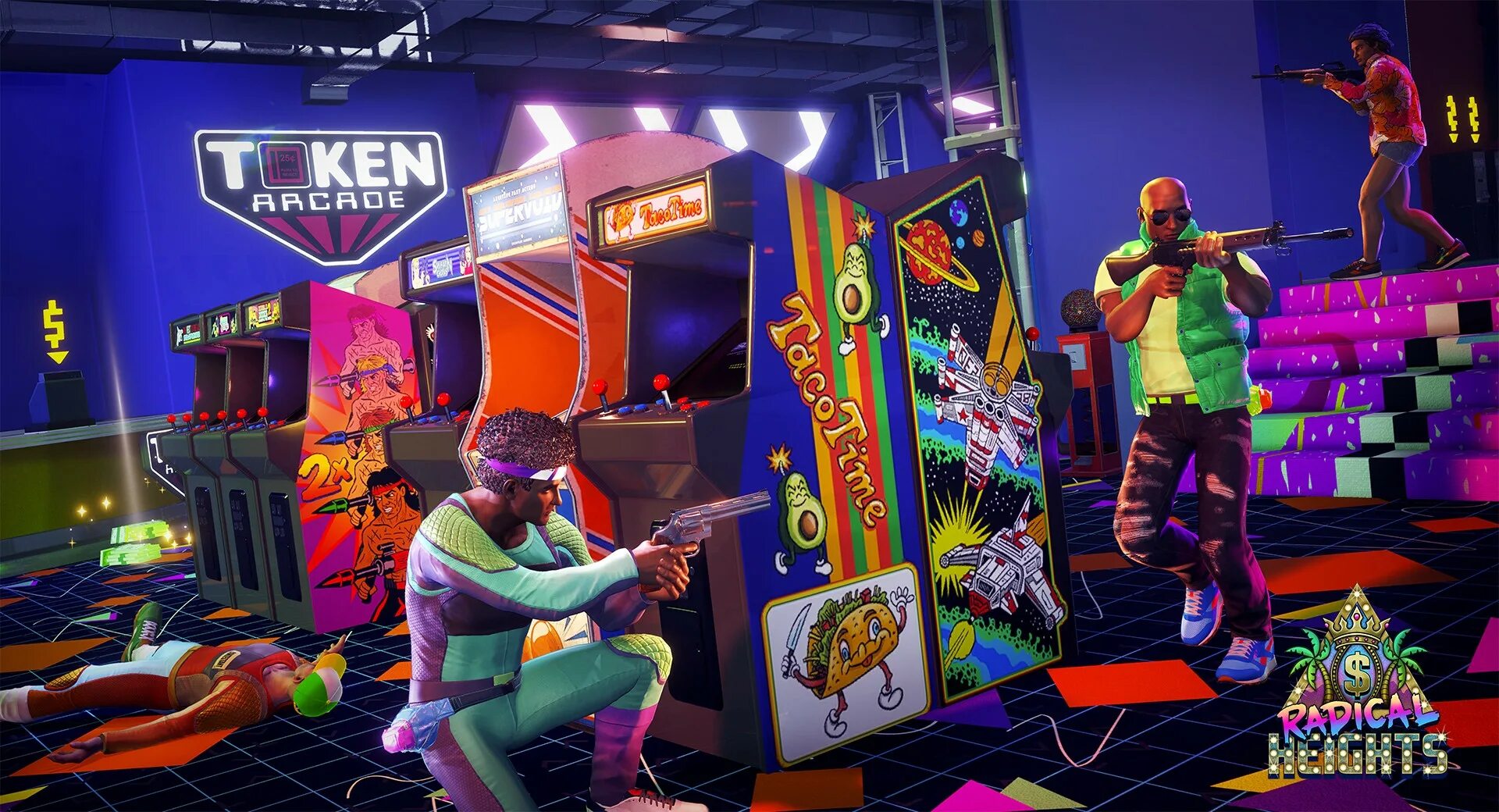 Height game. Игры в стиле 80. Игровой стиль 80х. Игра Radical heights. Игры в стилистике 80х.