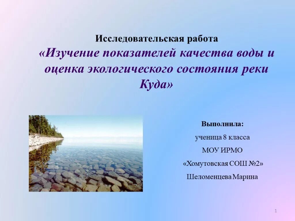 Оценка состояния вод. Изучение экологического состояния реки. Показатели экологического состояния воды. Исследовательская работа по экологии. Тема: «оценка экологического качества воды»..