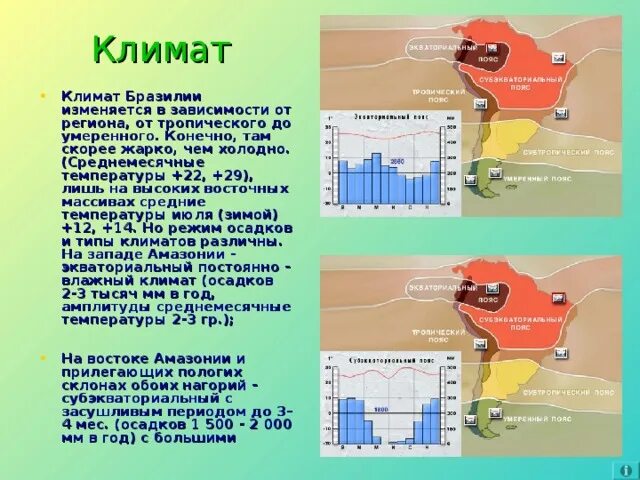 Средние осадки в бразилии. Климат Бразилии 7 класс. Тип климата в Бразилии. Климат Бразилии 7 класс география. Климатические условия Бразилии 7 класс.