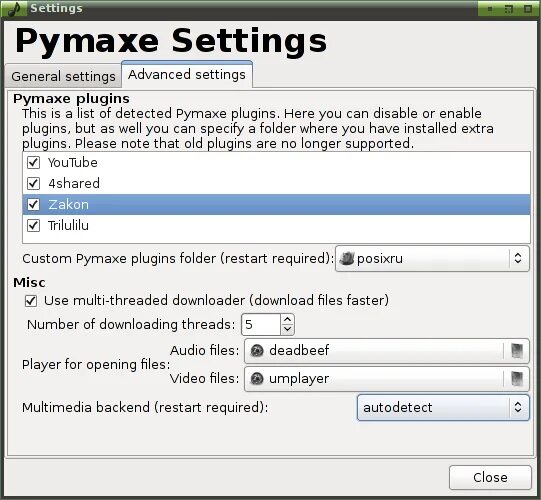 Extra plugins