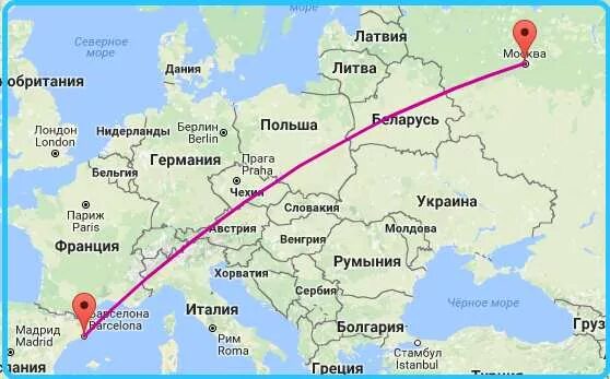 Самый удаленный город от москвы. Маршрут самолета Москва Барселона. Карта полета самолета Москва Барселона. Маршрут полета Москва Барселона. Путь полета самолета из Москвы в Барселон.
