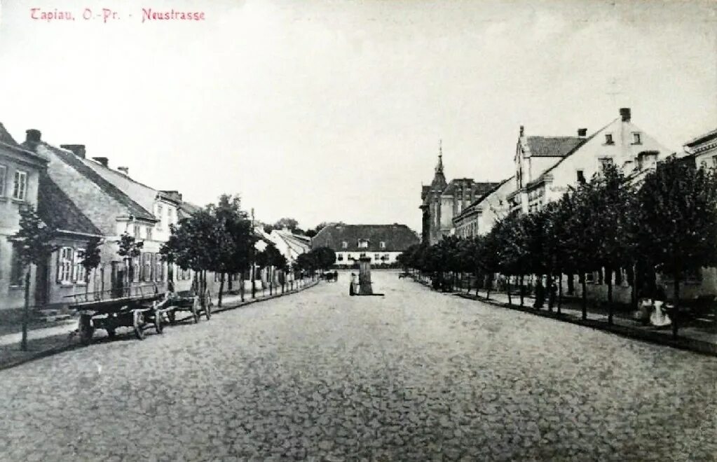 Tapiau. Postamt, Markt und Kirche - Retro photos