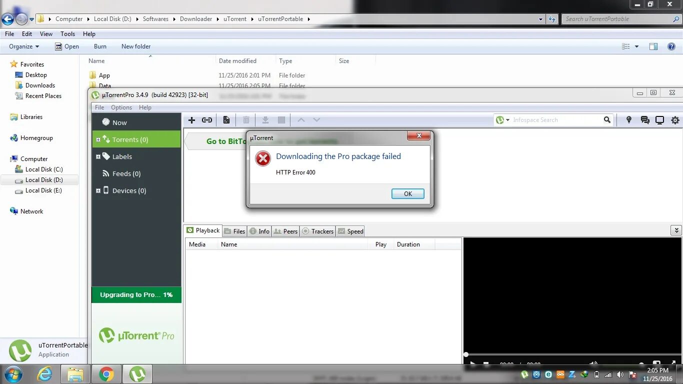 Utorrent 64 bit rus для windows 10. Ошибка торрента. utorrent чат. ошибка загрузки пакета pro. bittorrent черная тема.