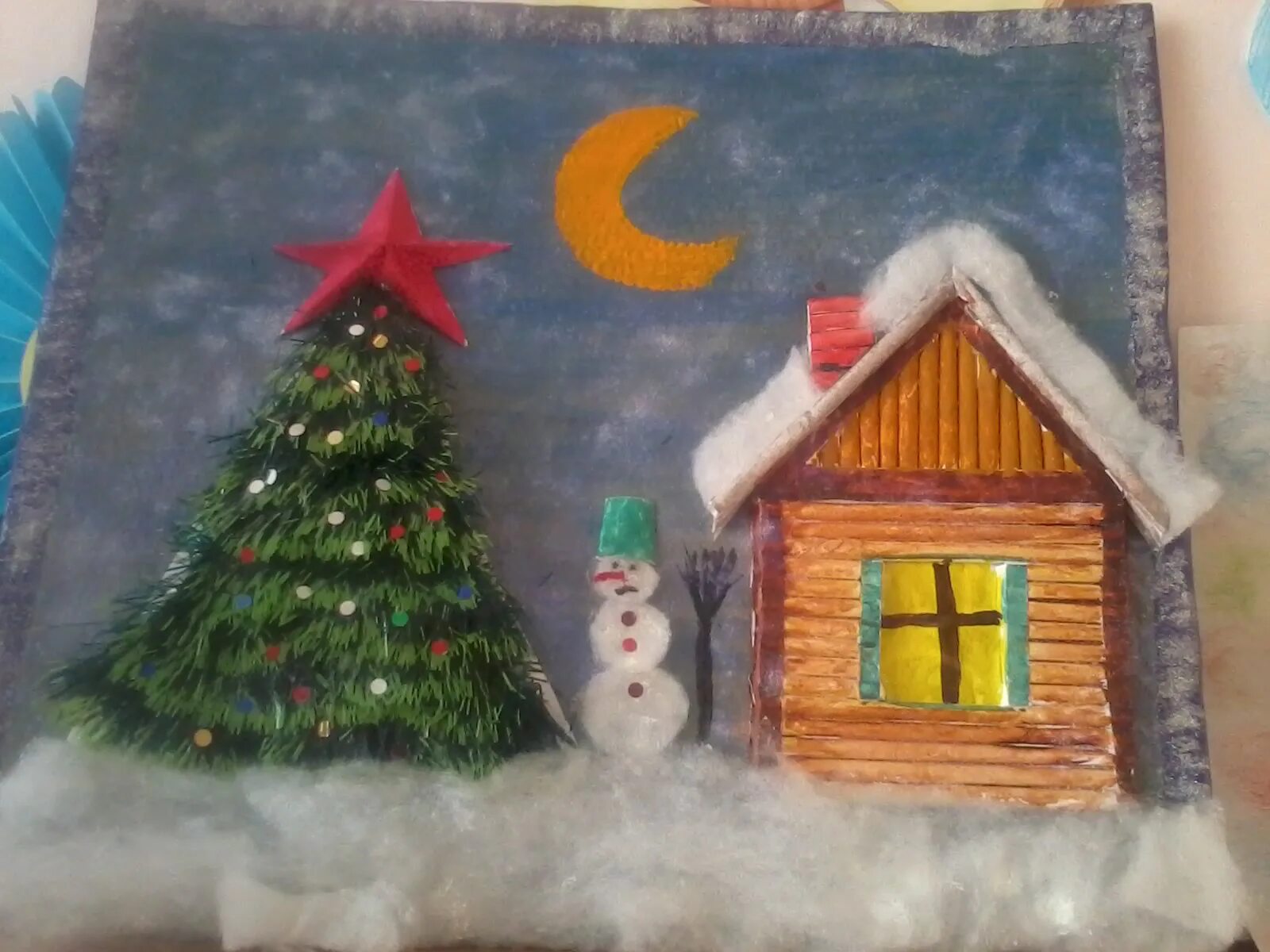 сказочный новый год поделки в детский сад. новогодняя поделка в детский сад. макет новый год для детского сада. зимняя поделка в детский сад. новогодняя фантазия поделки в садик.