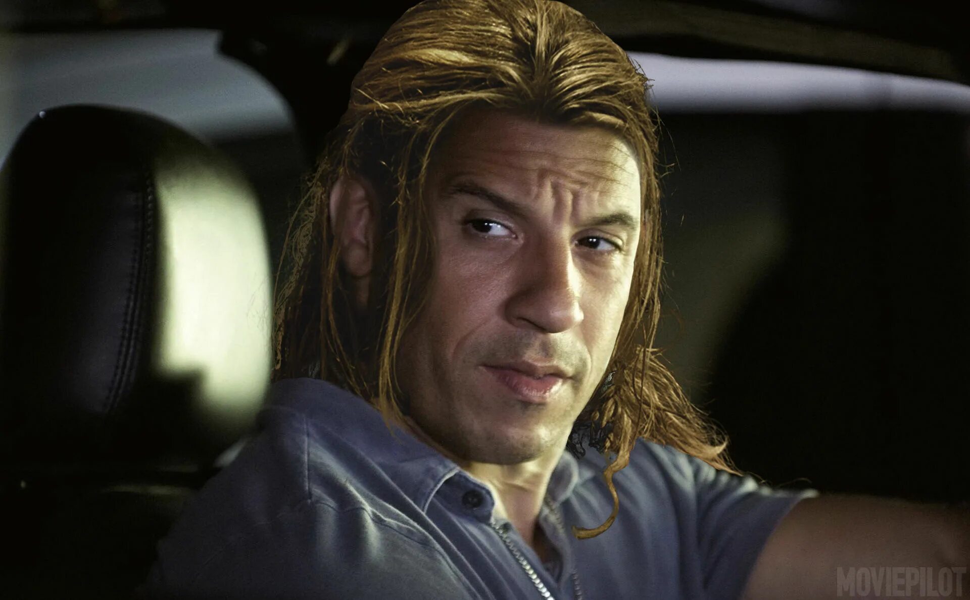 Вин дизель с волосами. VIN Diesel with hair. Вин дизель с длинными волосами.