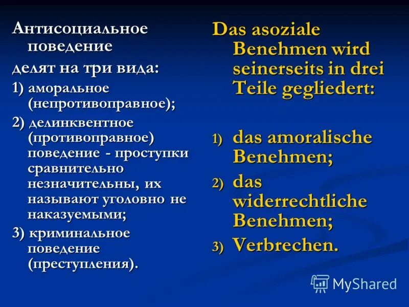 Тест на антисоциальное поведение