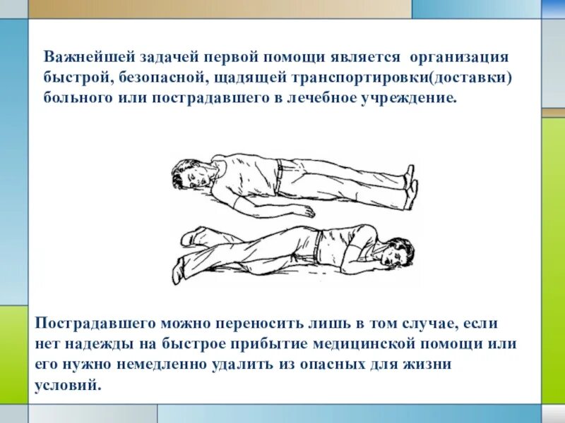 В каком случае транспортировка пострадавшего. Транспортировка пострадавшего. транспортировка раненого. транспортировка больных и пострадавших. первая помощь транспортировка пострадавшего.