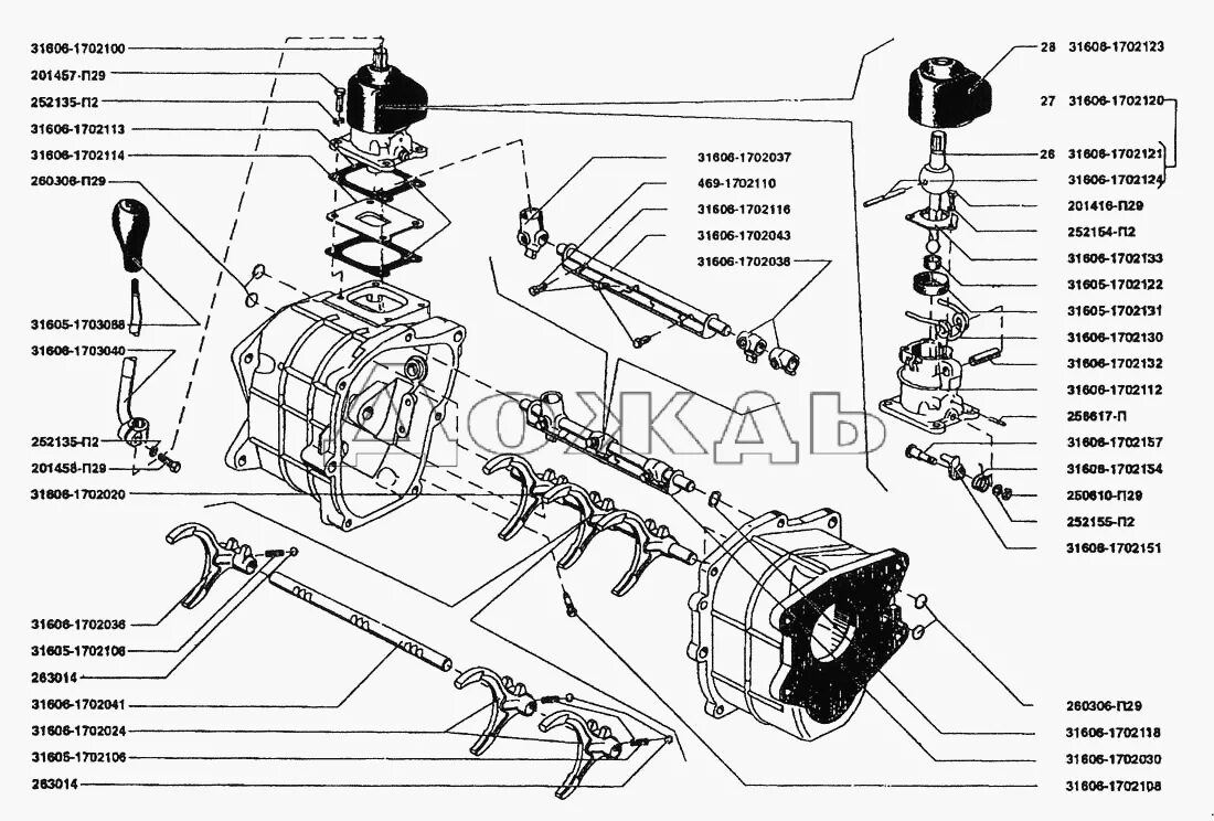 Переключение передач коробки передач уаз. КПП УАЗ Хантер 5 ступенчатая Арзамас. Коробка КПП 31606-1700010 УАЗ. Схема переключения КПП УАЗ Хантер 5 ступенчатая. УАЗ 469 коробка передач схема переключения.