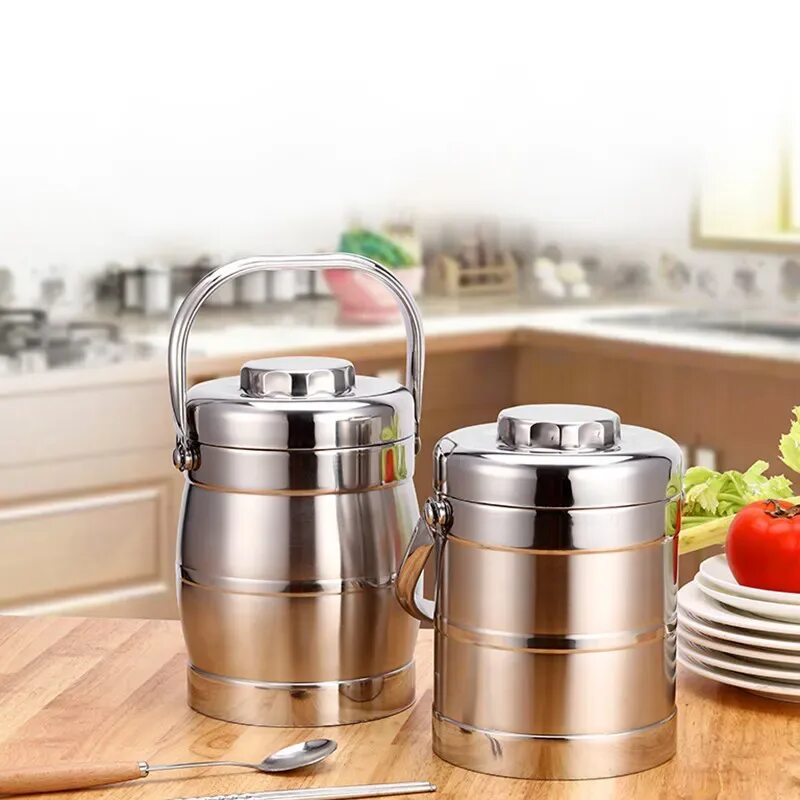 Термос ланч-бокс food Jar 2,4 л 68921. Вакуумный термос для еды Bento. Ланч бокс Stainless Steel. Термос для еды нержавеющая сталь.