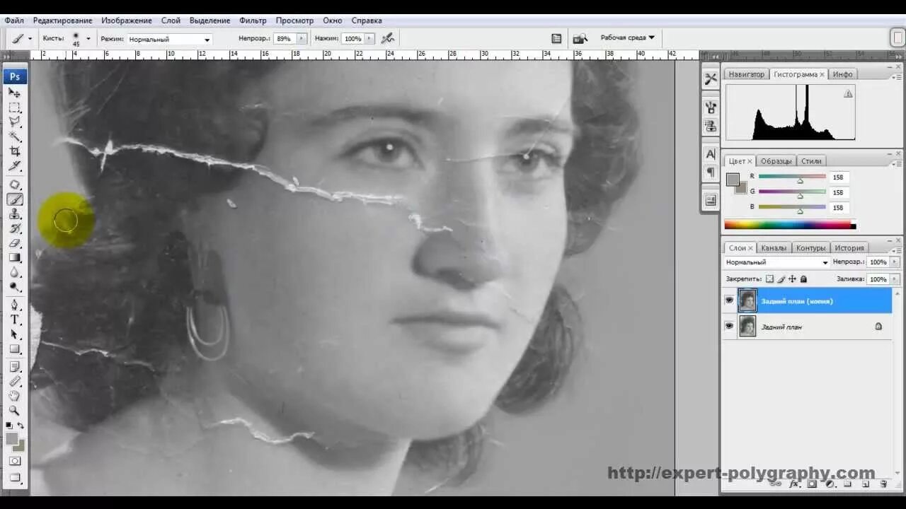 Как убрать видео старые. Реставрация фотографий. раскрашивание черно-белых фотографий. ретуширование старых фотографий в фотошопе. старые фото для ретуши.