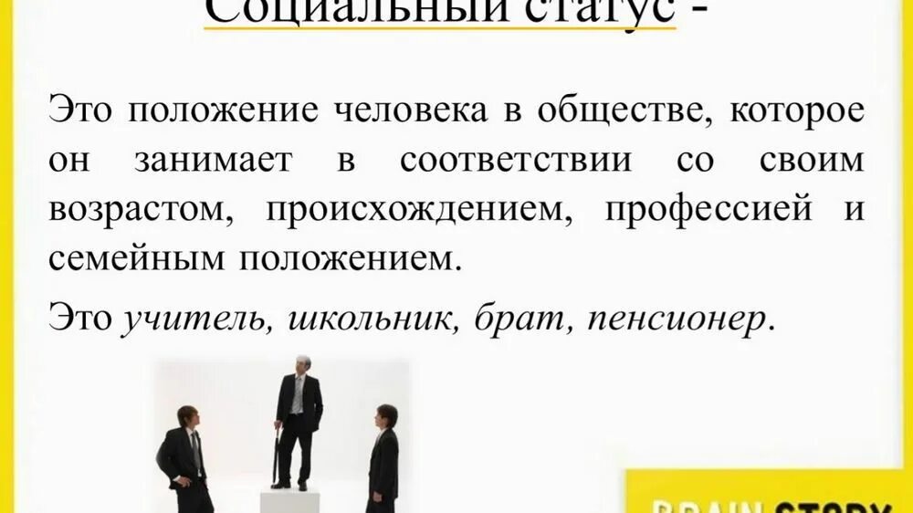 Конспект положение человека в обществе 6 класс. Социальный статус. положение человека в обществе. социальный статус человека. понятие социальный статус.