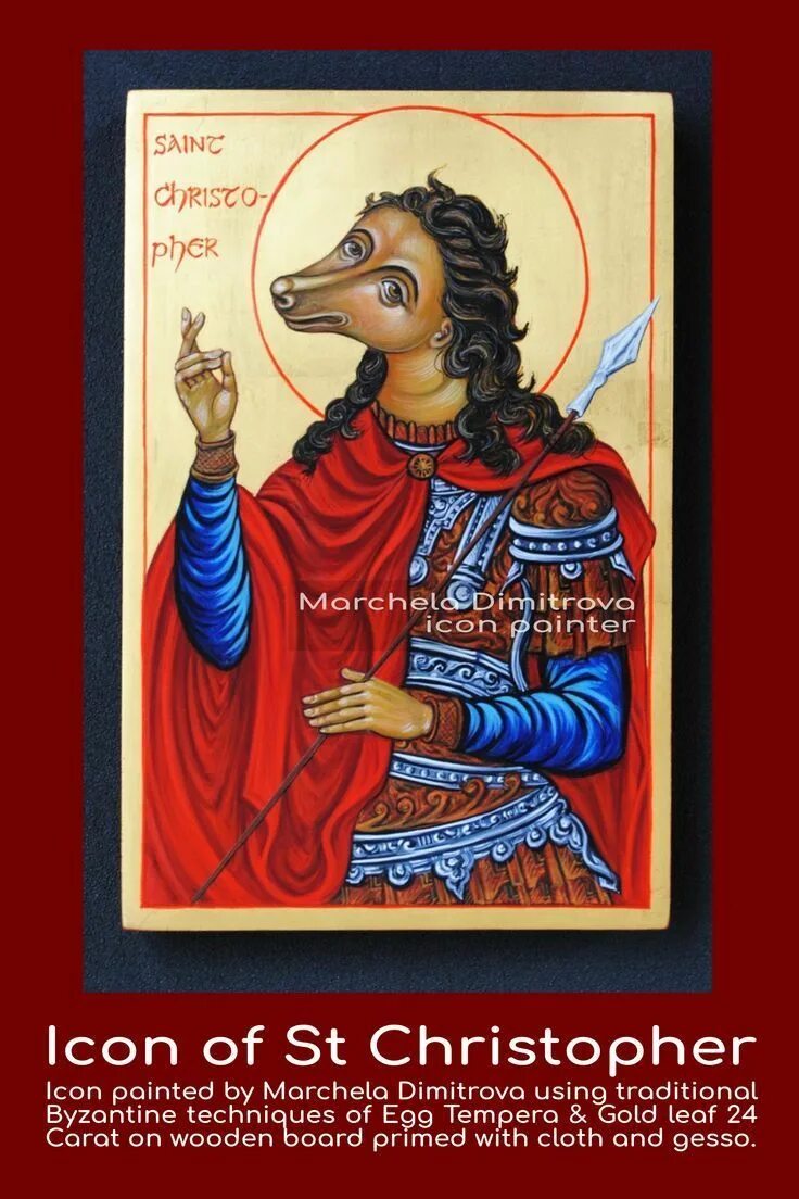 Икона Псоглавца Святого Христофора. Голова святого христофора