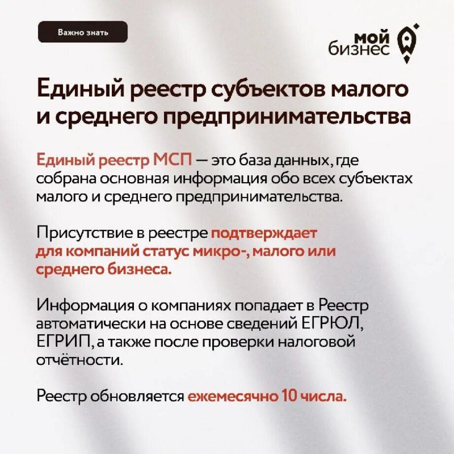 Как попасть в реестр мсп. Реестр мсп. реестр субъектов борьбы.