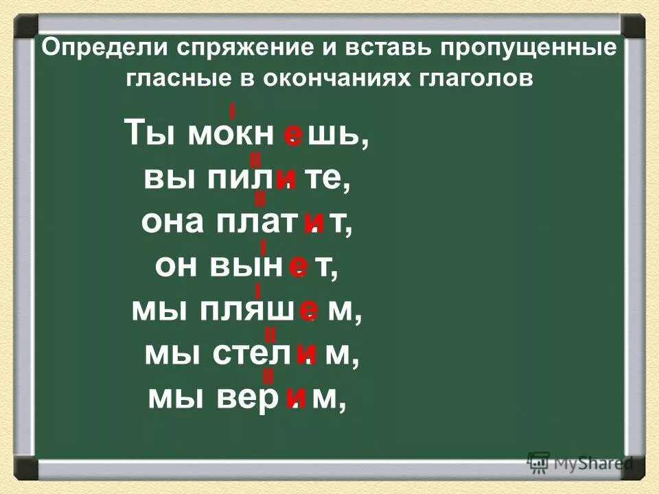 Безударные личные окончания глаголов алгоритм