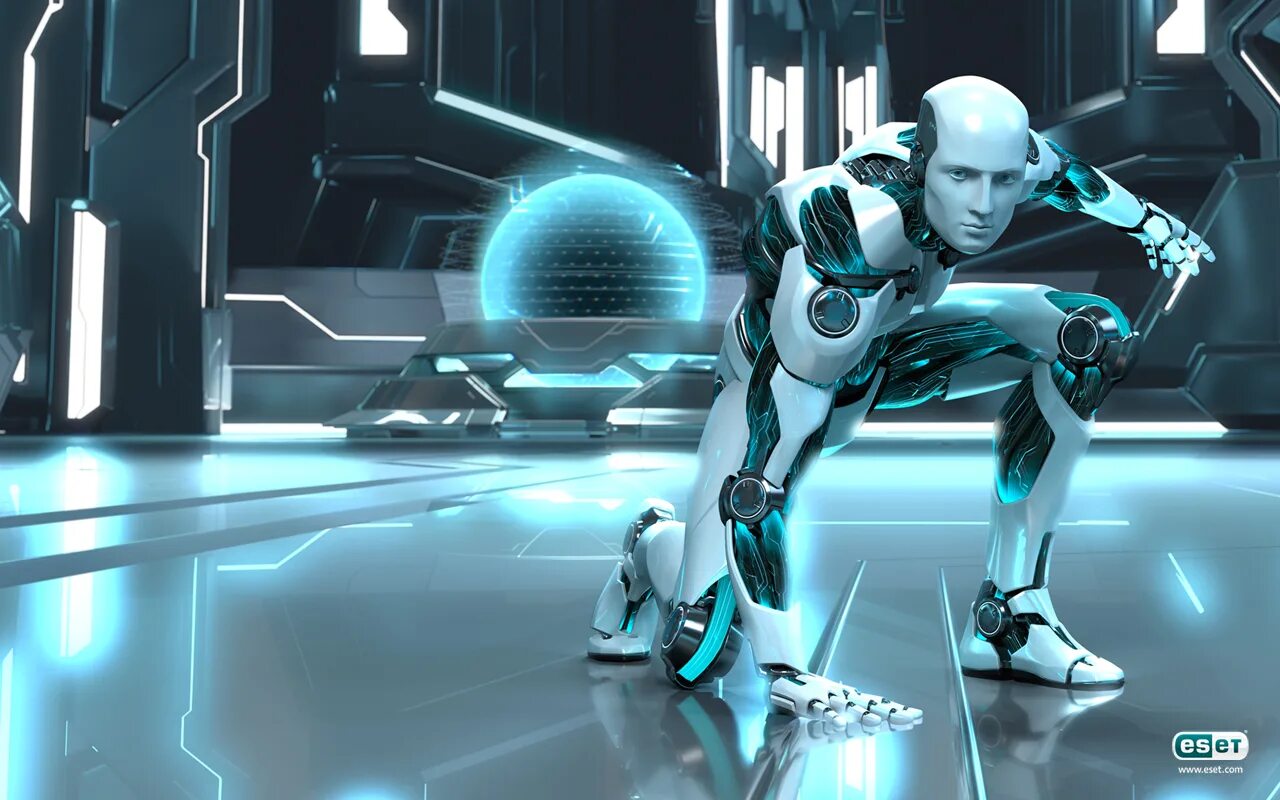 Роботы загрузить. Робот есет нод 32. eset nod32 робот. eset nod32 робот женский в полный рост. роботы будущего.