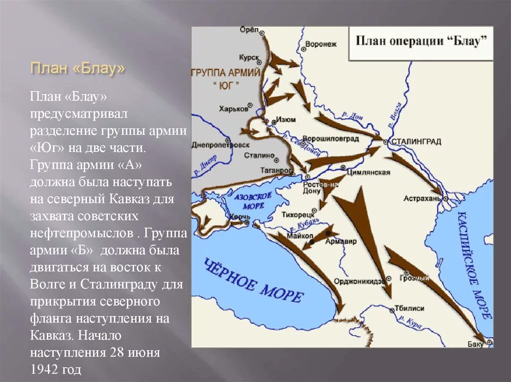 Операция Блау 1942 Сталинград. Карта 1942 год операция Блау. План Блау Сталинградская битва. Сталинград захват немцами