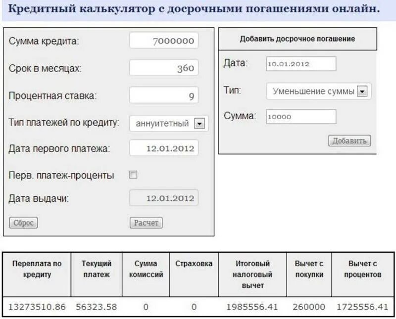 Как сделать перерасчет ипотеки. Калькулятор досрочного погашения ипотеки. Кредитный калькулятор с досрочным погашением. Калькулятор досрочного погашения кредита. Досрочное частичное погашение ипотеки калькулятор.