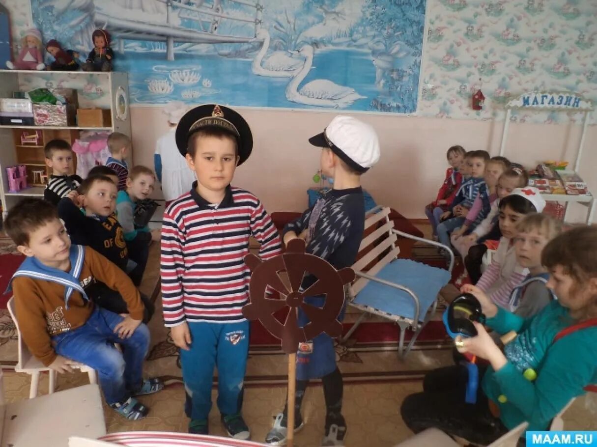 Атрибуты для сюжетно-ролевой игры моряки. Ролевая игра моряки в младшей группе. Атрибуты к сюжетной игре моряки. Морячки в детском саду. Сюжетно ролевая моряки.