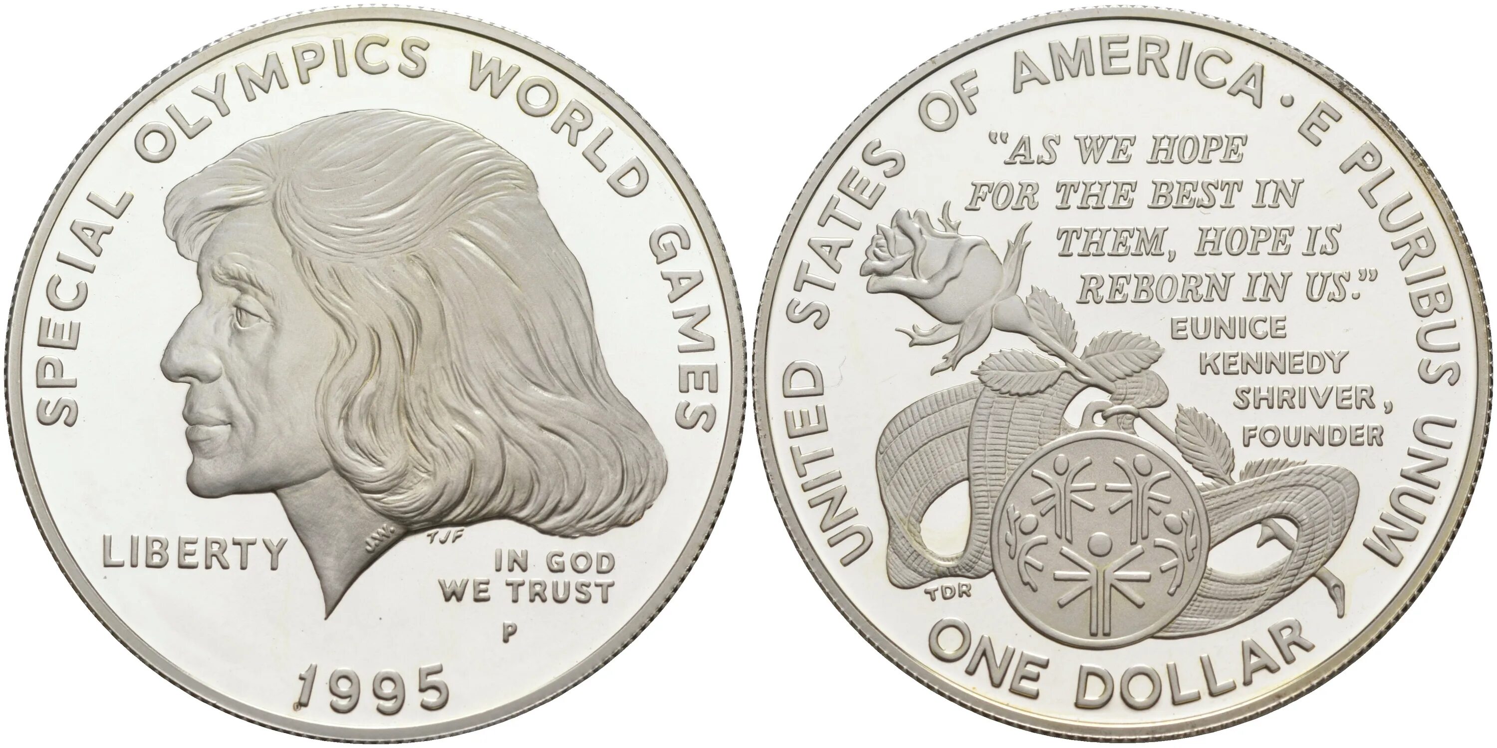1 доллар 1995. Доллары США 1995. Монета 1 доллар США серебро. США 1 доллар 1995 серебро.