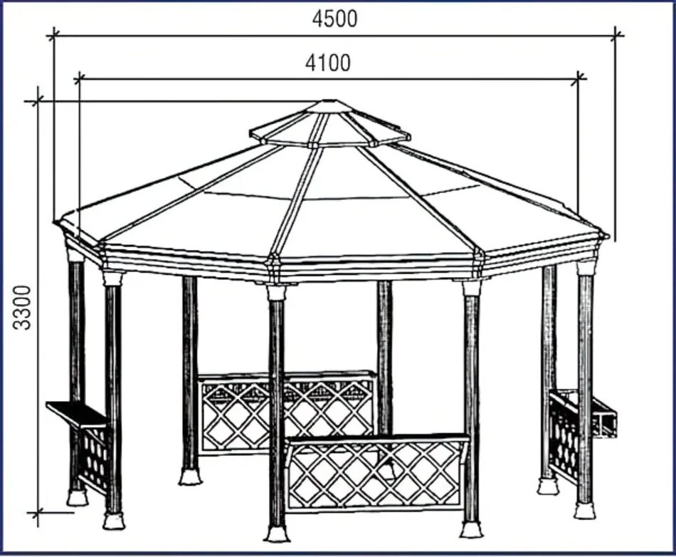 Длина беседки. Беседка восьмигранная чертеж металлическая. Беседка восьмигранная чертеж. Шестигранной садовой беседки du183. Беседка 6 угольная чертеж из дерева.