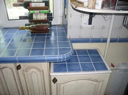 Столешницы покрытые плиткой