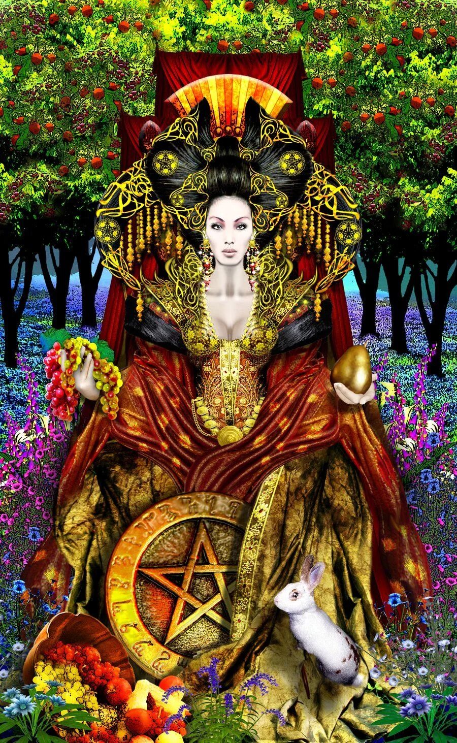 Императрица на обои телефона. Queen of Pentacles Таро. Аркан Императрица Таро иллюминатов. Королева пентаклей Таро иллюминатов. Императрица пентаклей Таро.