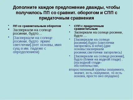 Дополните каждый