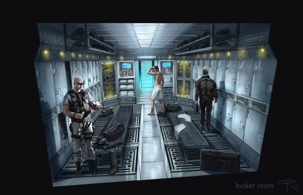 Тв sci fi на сегодня. Sci Fi Interrogation Room. Dark matter варфейс. Sci Fi Locked Room. Игра где в будущем люди путешествуют по темной материи.