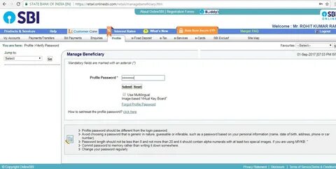 Beneficiary bank address
