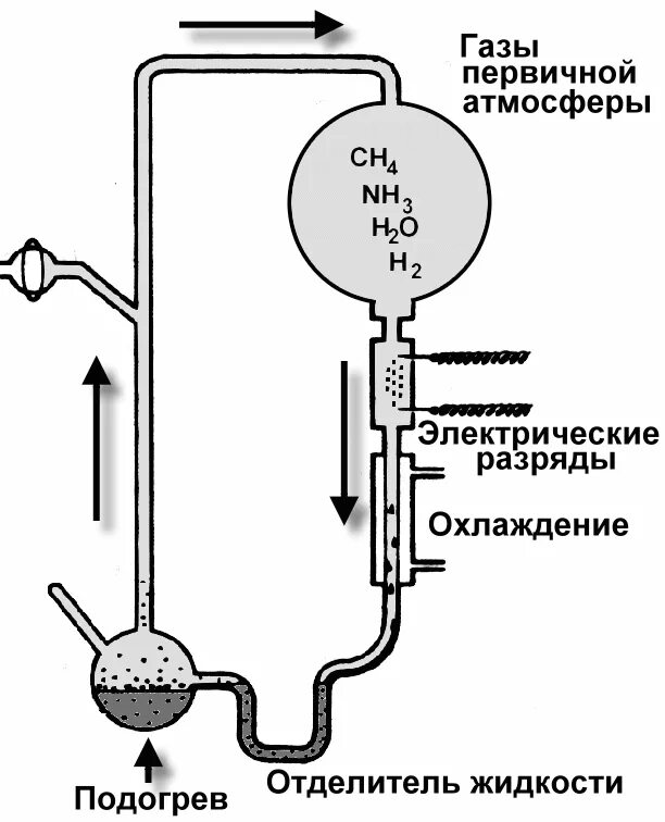 Аппарат Миллера и Юри. Эксперимент Миллера Юри и теория Опарина Холдейна. Схема опыта Миллера. Опыт Миллера-Юри Опарин. Аппарат миллера