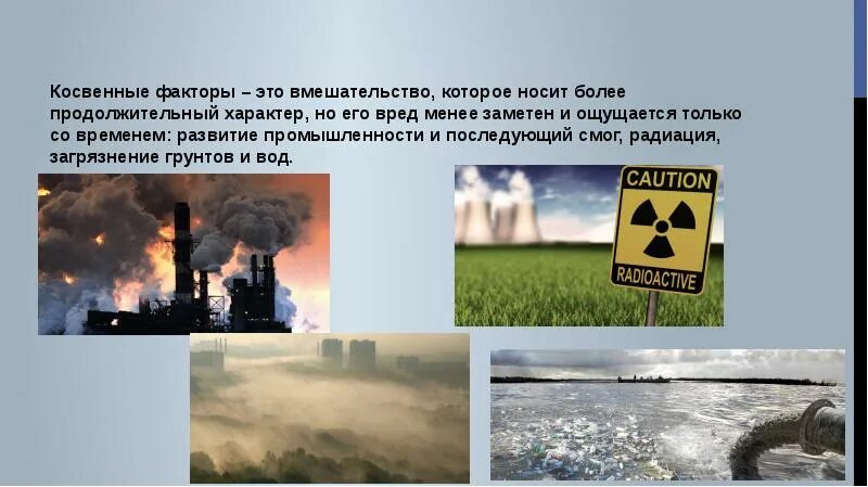 Антропогенная деятельность вызывает